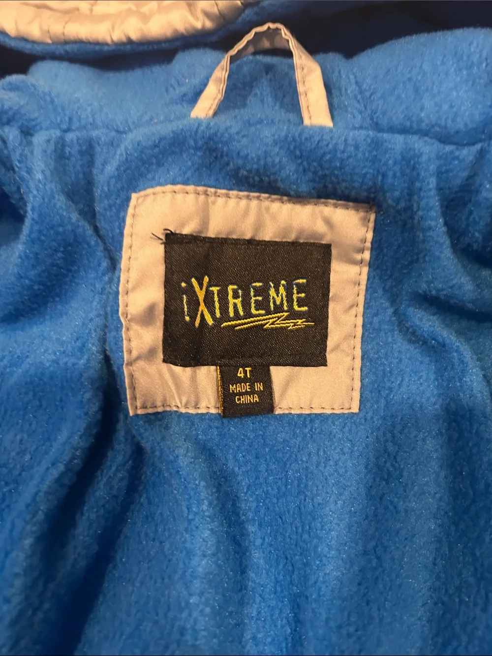 iXtreme Light Gray Puffer Coat with Blue Lining - Hooded Winter Jacket